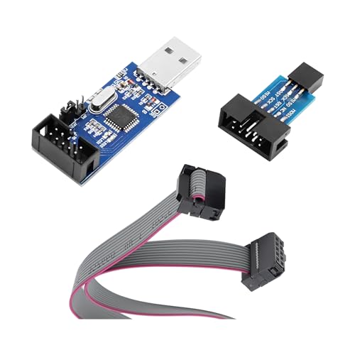 【Interfacce a 6 pin】: riserva MOSI, MISO, RET, SCK, VCC, GND. Interfaccia a 6 pin, interfaccia utente per collegare la scheda target. Equipped con convertitore di porte standard ATMEL ISP10 a ISP6.