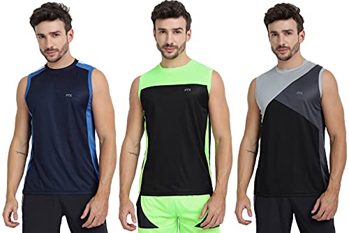Image of FTX Men's Dri-Fit Round Neck T-Shirt - Black, Navy Blue (709 6-709 10-709 12)