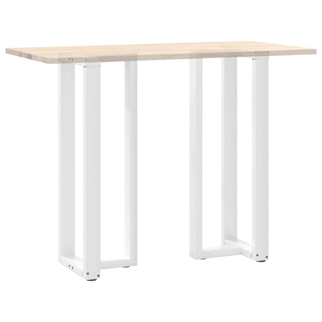 Mesa de bar patas en forma de T, 2 unidades, color blanco, 40 x 35 x (110-111) cm, acero con recubrimiento en polvo, patas de nivelación ajustables, para mesas de pie, patas de escritorio