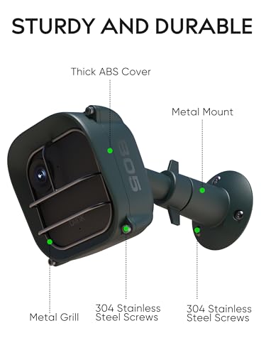 Image of Gcioii Wall Mount Grill Cover for Blink Outdoor 4, Weatherproof Protective and 360 Degree Adjustable Mount for Blink Outdoor 4th Gen Security Camera (3 Pack Green, Camera are Not Included)