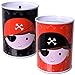 Produktbild 2er Set TE-Trend Spardose Sparbüchse Pirat Freibeuter Sparschwein Kinder Kindergeburtstag Mitgebsel schwarz rot Sortiert