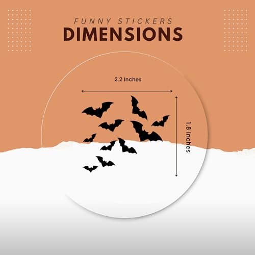 Image of Halloween Bats Rearview Mirror Decal - 3 Pcs Funny Bumper Vinyl Stickers for Auto, Wall, Laptop, Cell, Trucks, Cars, Spooky Car Mirror Stickers, Rear View Mirror Decor, Gothic Car Accessories