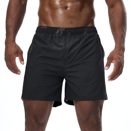 Danfiki Pantalones Cortos de Running 2 en 1 para Hombre Shorts de Secado Rápido Pantalones Cortos Deportivos para Gimnasio con Bolsillo para Jogging Atletismo Fitness - imagen 2