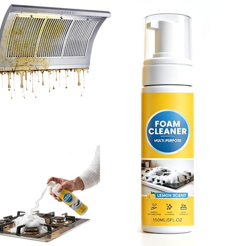 TAQIYEZ 4-in-1 Multi-Enzyme Foam Cleaner 2026 New All-Purpose Deep Cleaning Spray Powerful No-Rinse Foam Cleaner for Car Interior Kitchen Grease Bathroom Tiles Sofa Upholstery (1pcs)