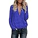 Produktbild SANFASHION Damen Pulli Langarm T-Shirt V-Ausschnitt Lose Bluse Langarmshirts Hemd Pullover Sweatshirt Oberteil Tops Shirts