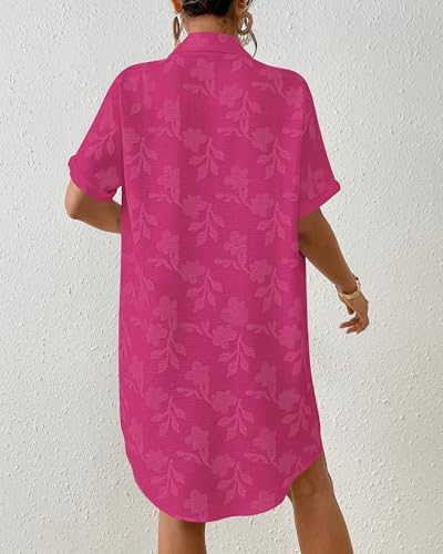 Image of Bsubseach Swimsuit Coverup for Women Swiss Dot Beach Cover Ups Shirt Dress