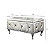 Christies Home Living Silver Crystal Tufted Storage Bench,