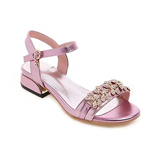 Sandales plates en strass nu-pieds ouverts argentés pour femme d'été
