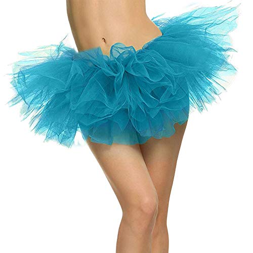 traderplus Erwachsene Tutu Röcke Petticoat Halloween Kostüm für Frauen - Blau - Mittel Cover