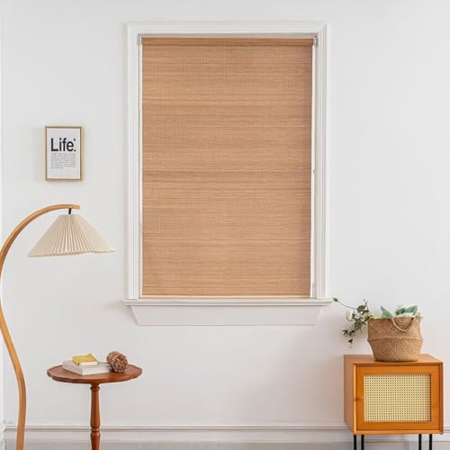 OSONA 竹製スクリーン ロールスクリーン 丈80cm 幅80cm 天然竹すだれ 竹のカーテン チェーン式 竹簾 室内 目隠し 簡単取付け つっぱり式 穴あけ不要 遮光 遮熱 UVカット 涼しい 間仕切り遮光ブラインド 暑さ対策 レストラン 廊下 リビン