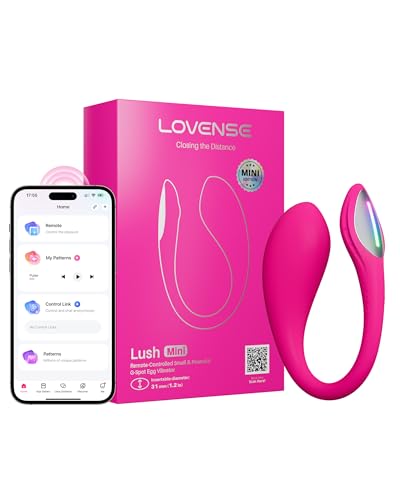 LOVENSE Lush Mini Discreet G Spot Vibrator, Mini Powerful Remote Control Couples Sex Toys for Her 10,000+ Vibrations Modes Wearable Egg Vibrators for Beginner Waterproof Quiet Portable for Travel