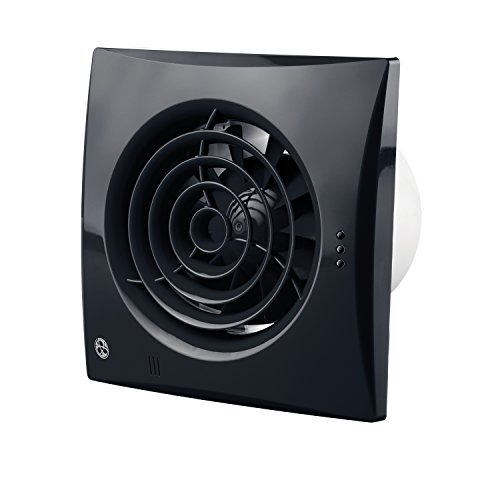 Blauberg UK 100u00a0Silencioso VT negro 100u00a0mm ventilador Extractor de aire con tirador y temporizadoru00a0u0096u00a0negro