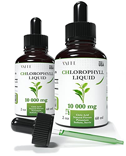 Liquid Chlorophyll Drops for Water Mint Flavored - Chlorophyll Supplement for Health - Energy & Immune System Booster - Free Sugar & Alcohol - Organic Sodium Copper Chlorophyllin Extract