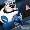 Huasean Car Air Freshener, Cartoon Cat Dog Pilot, Reusable Vent Clip, Marine & Cologne Scent, Multi-colored #1