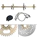 Bruce & Shark 32''(815mm) Go Kart Rear Axle Assembly Kit with Rear Axle Kit + Pair of Pillow Blocks + Sprocket + Brake Assembly +Chain live Axle Kit for DIY Go Kart ATV Quad Drift Trikes Buggy