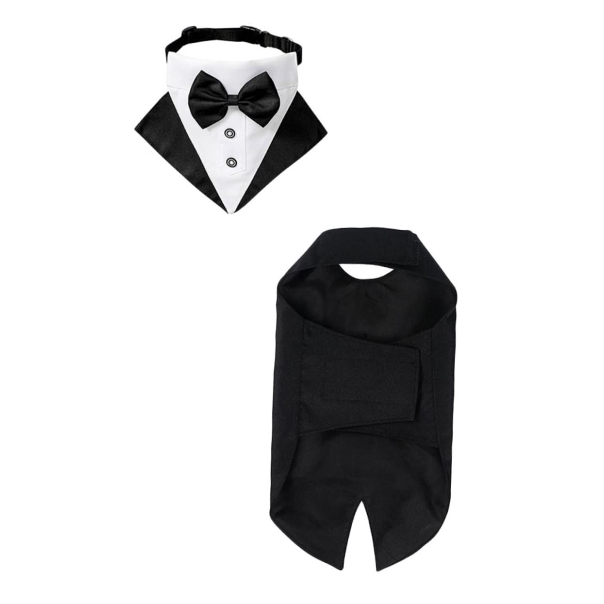 Toyvian Costume Et Bandana pour Chien Chemise à Nœud Tenue De Soirée pour Chien Collier Et Costume pour Animal De Compagnie
