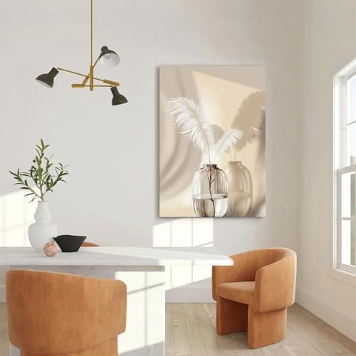 Art mural plume et sable 80x120cm sans cadre grand format - 6