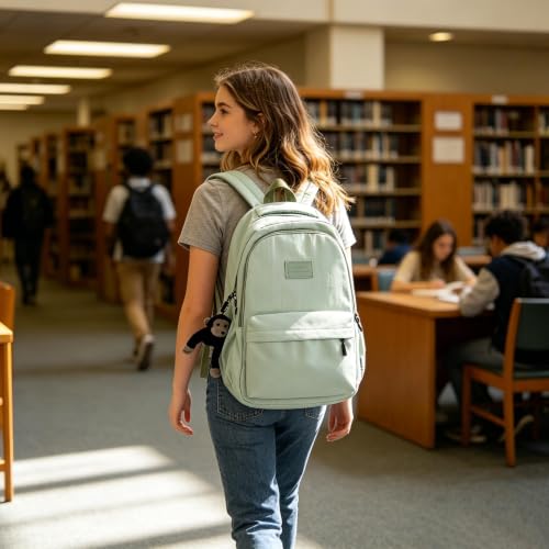 Image of JARKJARD Aesthetic Cute Backpack for Girls Student School College Travel