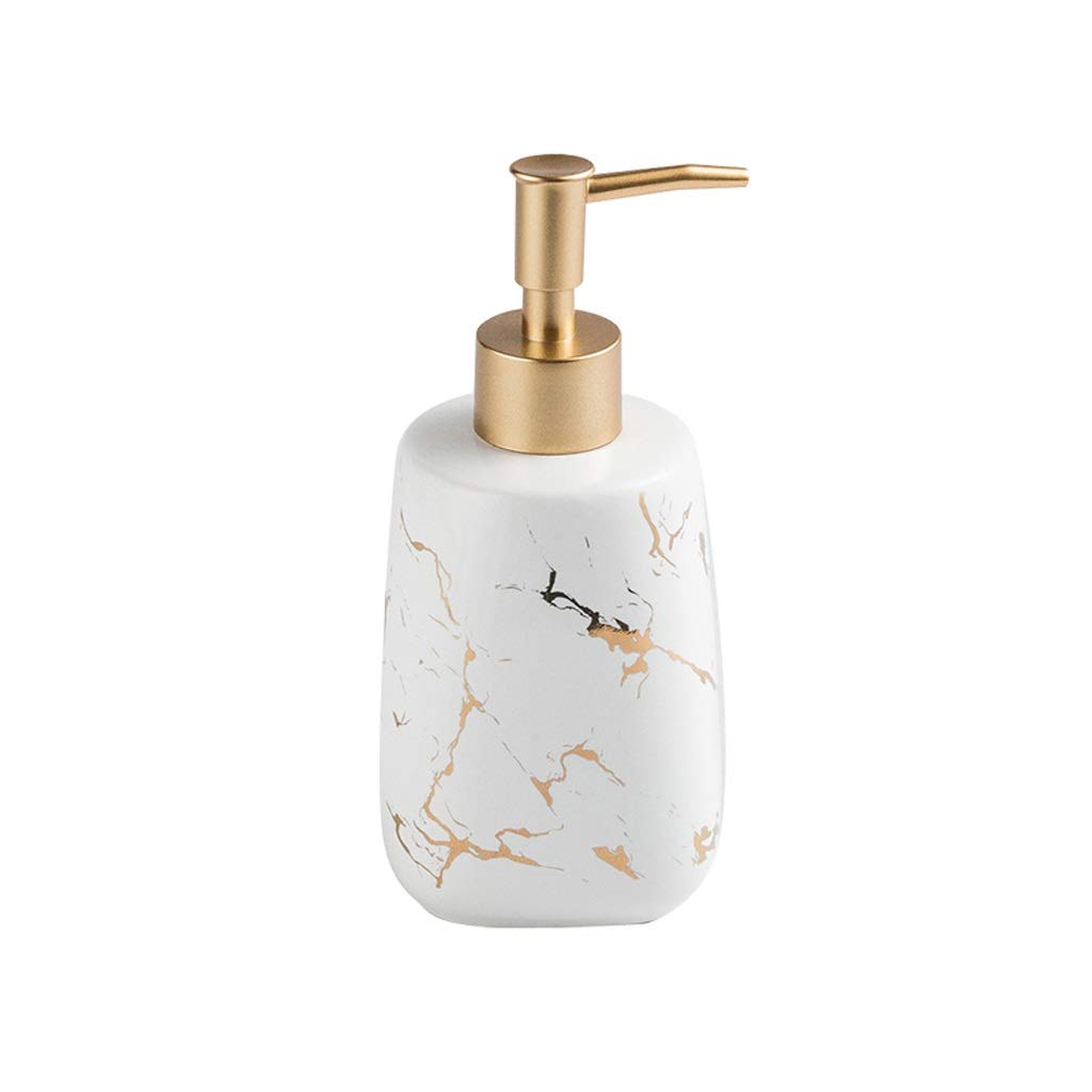 Biały dozownik do mydła, szkliwiona ceramiczna pompka, 350 ml, dozownik do mydła do rąk, płyn do toalety, łazienka