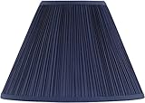 Aspen Creative 33195, Transitional Hardback Empire Shaped Mushroom Pleated Dark Blue Spider Shade, 6' Top x 16' Bottom x 12' Slant