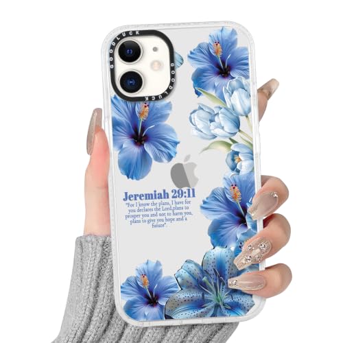 Coque iPhone 12 transparente fleurs d hibiscus bleu pour embellir votre quotidien stylé