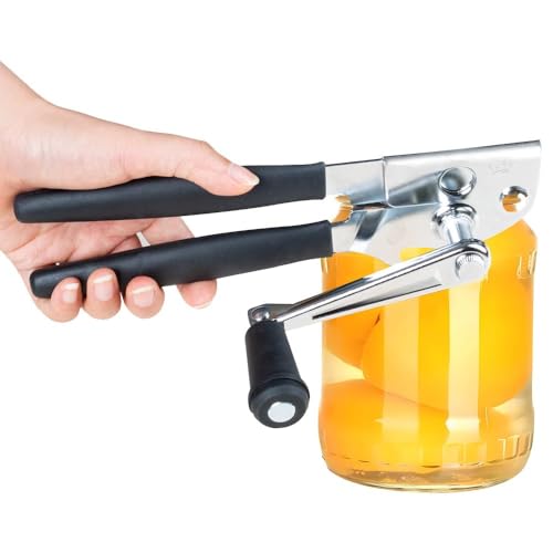 Manual Can Opener,Easy-Grip Hand Crank Can Opener for Seniors & Arthritis - Ergonomic Manual Opener,...
