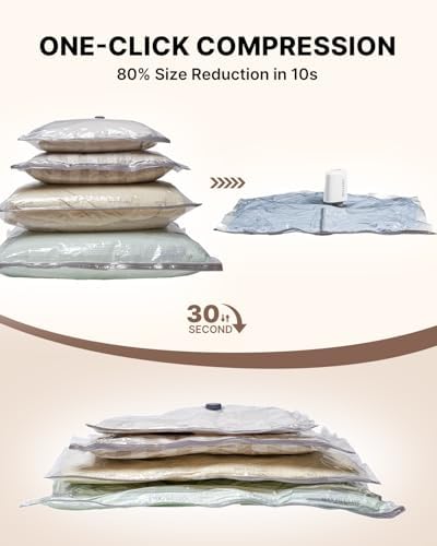 VINTAR Vacuum Bags for Travel with Cordless Pump, 16 Combo (4J+4L+4M+4S) - 4