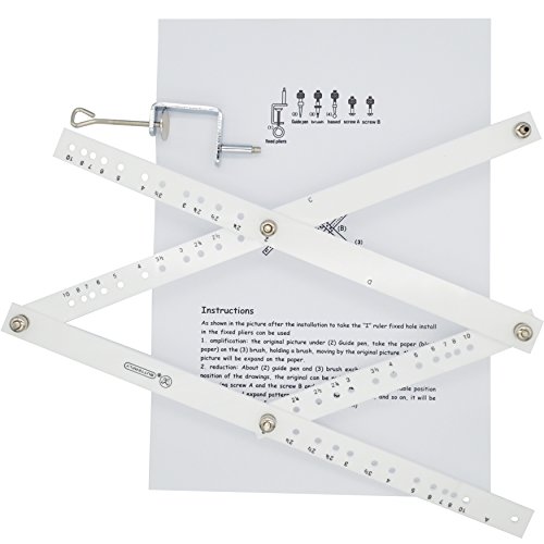 maymii ENLARGER recrear copia reductor para artista de artistas plexiglás pantógrafo profesional herramienta de dibujo Regla de escala de 10 veces