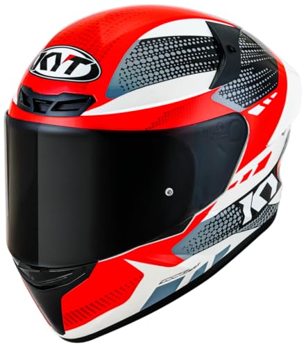 KYT TT Course Gear Blk - Casco de moto, color negro/rojo, talla XL