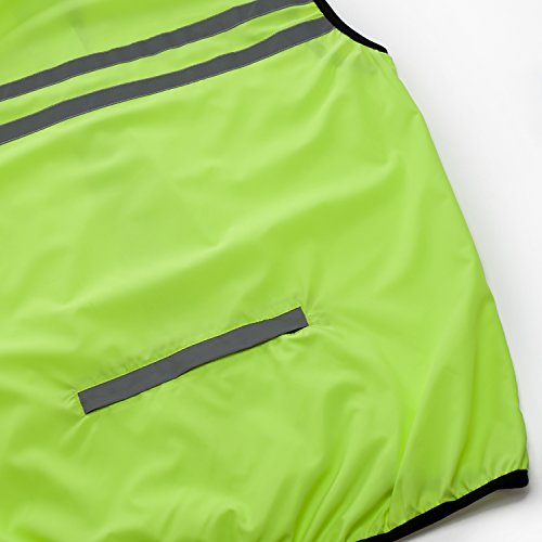 Bpbtti BTI-4513-L Men'S Hi-Viz Safety Running Cycling Vest Sleeveless Windbreaker Vests- Windproof And Reflective thumb #5