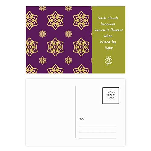 Cartes postales Thaïlande pourpre d'or pour décorer votre bureau et écrire