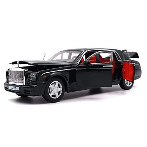 Image of DEUSON ECOM 1:32 Diecast Metal Car Model Phantom Toy Car for Kids Sound and Light Pull Back, Multi Color