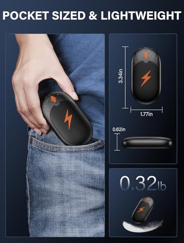 Hand Warmers Rechargeable 2 Pack, Portable Magnetic Electric Hand Warmer, Wolf-Shape Reusable Pocket Heater Up to 24 Hrs, Winter Gifts for Camping, Hunting, Fishing, Christmas image 5