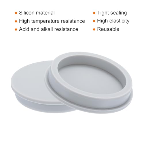 Image of MECCANIXITY High Temp Silicone Plug Mount Dia 108.6mm /4.28 Inch T Shaped Rubber Stopper Hole Plugs for Powder Coating Plating Waterproof Sealing Plugs Grey Pack of 1(OD 117mm /4.61 Inch)