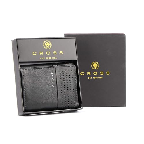 Image of Cross Erie Men's Leather Tri-Fold Wallet -Black