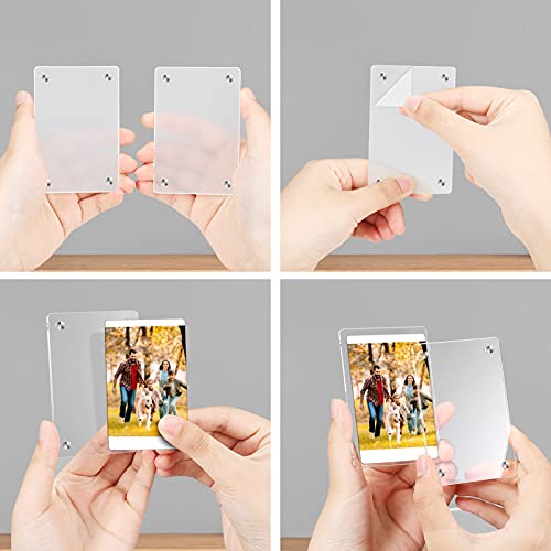 Fintie ACBH001EU [4 Pack] Acrylic Magnetic Photo Frame For 2X3-Inch Film - Double Sided Fridge Picture Frame thumb #4