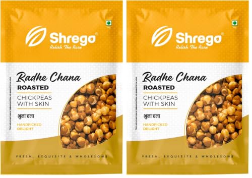 Image of SHREGO Radhe Roasted Chana, Bhuna Chana (Desi Chickpeas) 360G (Pack of 2)