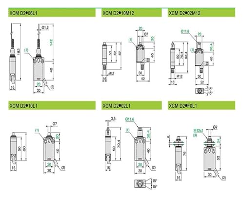Interrupteurs de fin de course XCMD2129L1 pour stopper les pannes de machine