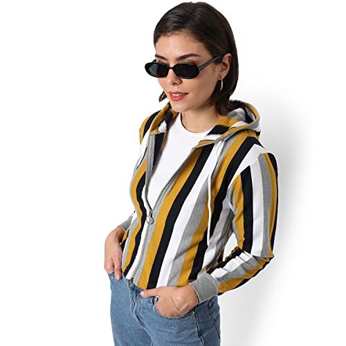 Image of PINACOLADA Women Cotton Zipper Sweatshirt Relaxed Fit for Casual Wear | Full Sleeves | Stylish Sweatshirt Crafted with Comfort Fit and High Performance for Everyday Wear