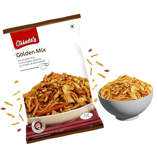 Image of Chheda's - Golden Mix - Besan Sev, Peanuts, Boondi, Green Peas - 170 Gm Pack of 1