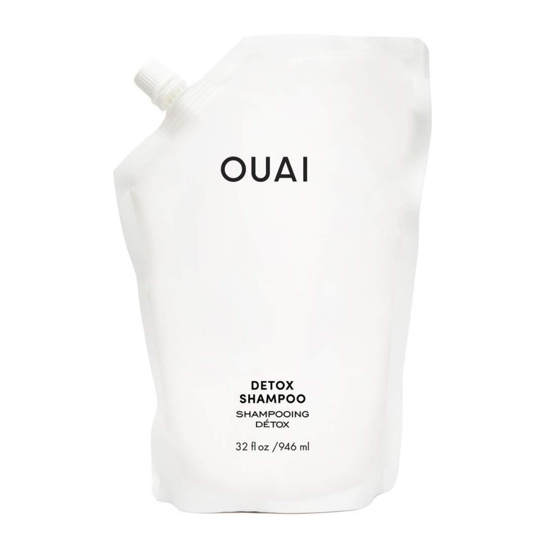 OUAI Detox Shampoo Refill Pouch. Clarifying Cleanse for Dirt, Oil, Product and Hard Water Buildup. G