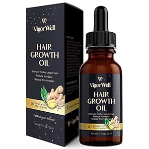 VigorWell Hair Growth Serum Ginger Hair Growth Oil Ginger Prevent Hair Loss and Natural Serum for Thicker, Stronger…