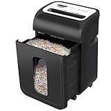 Aktenvernichter für Büro und Heimbüro, VidaTeco 15 Blatt Kreuzschnitt Schredder, 60 Minuten Papierschredder(P4) für Papier/Kreditkarten, Reisswolf mit 20L Papierkorb&4 Räder, Extrem leise mit nur 58dB