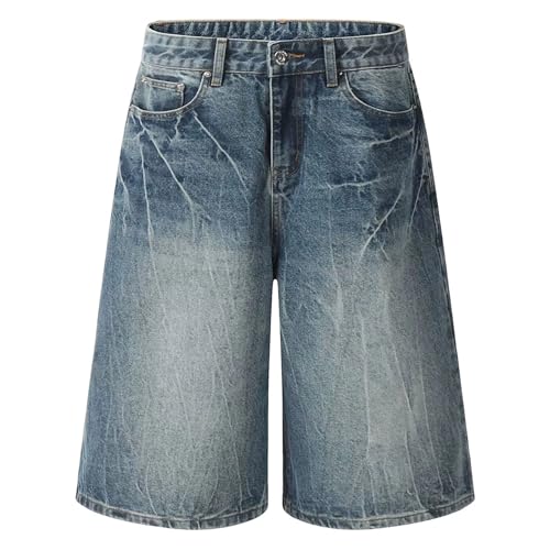 Shorts de mezclilla anchos baggy para hombre estilo skate miniatura 1