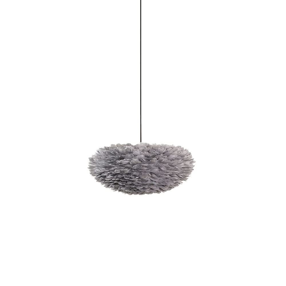 HYJAUSXB Living Room Bed Decor Ceiling Lamp,Fluffy Lampshade,E27 Gray Feather During Lighting,Cute Romantic Chandelier for Children's Room-Grey. 30 cm