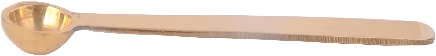 Shiv Shakti Arts Brass Hawan Spoon, 6 Inch, Yellow, 1 Piece