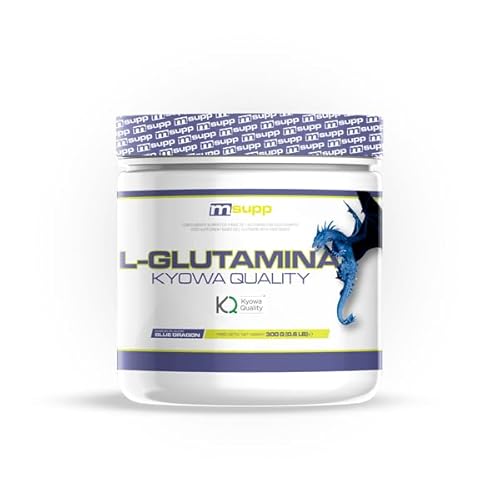 MM Supplements - Glutamina Kyowa en Polvo - 300 g - Ayuda al Desarrollo Muscular - Mejor Rendimiento Deportivo - Bote para 2 Meses - Sabor Blue Dragon