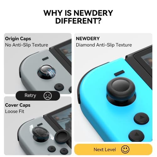 Image of NEWDERY Joystick Replacement Caps Thumb Grips for Nintendo Switch /OLED /Lite