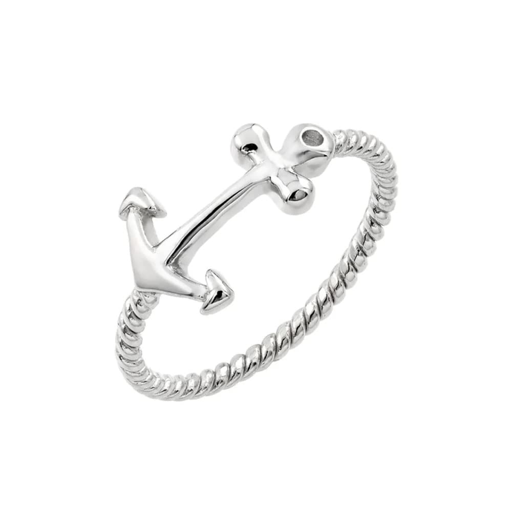 Myginie.in Anchor Rope Ring For Unisex