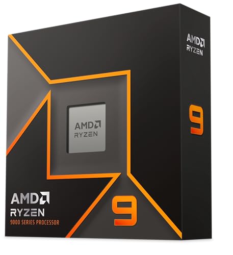 AMD Ryzen 9 9900X Procesador (Tarjeta gráfica Radeon integrada, 12 núcleos/24 Threads, 120W TDP, Socket AM5, 76MB Caché, Reloj de Aumento máx. hasta 5.6 GHz, sin Ventilador)